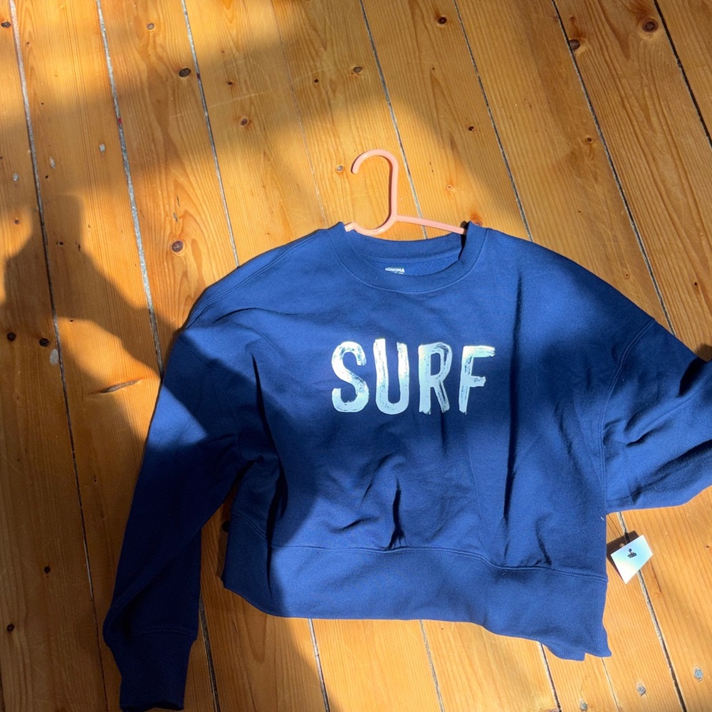 Navy 'SURF' Crewneck Sweatshirt - Picture 4 of 7